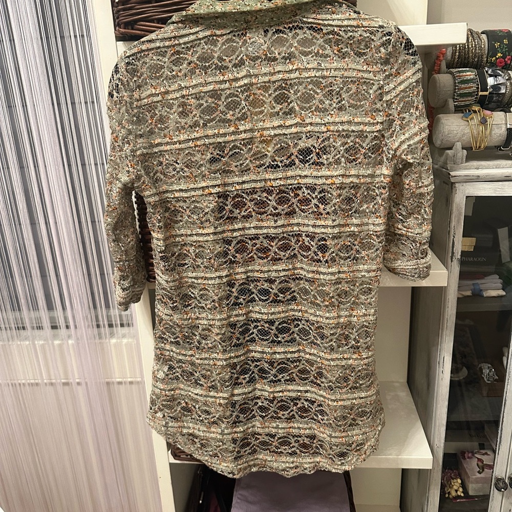 American Rag Silver Lace Top - Picture 8 of 15